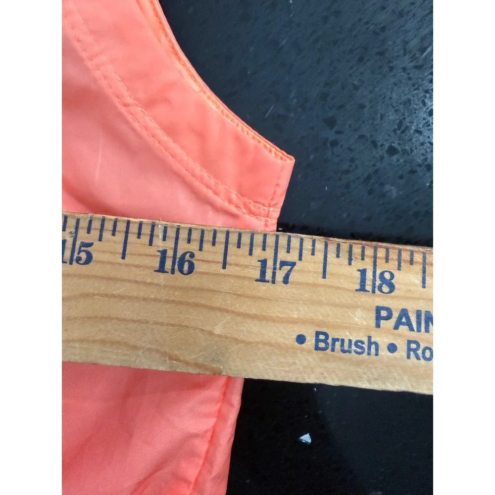 Nike Womens Orange Red Ombre Gradient Full Zip Running Vest Drawstring Small